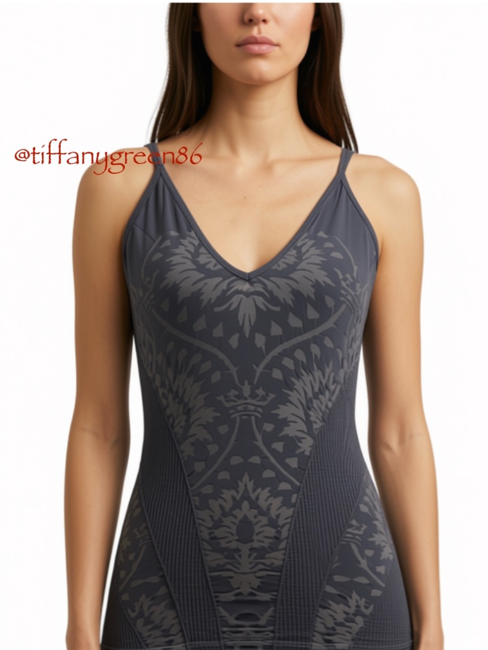 Free People Intimately Mercury Seamless Cami Tank Gray, Textured Top M/L